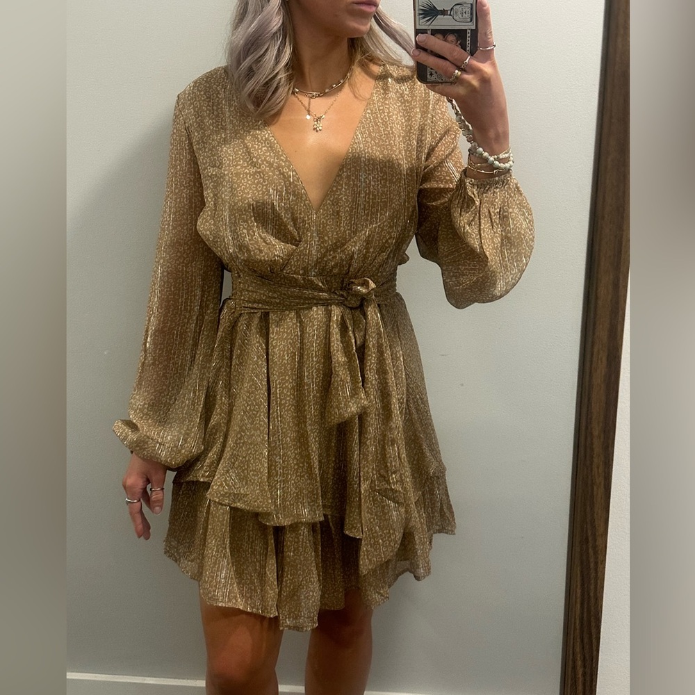 Japna Tan and Cream Dress